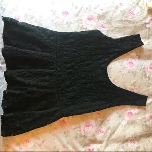 Black lace tank top